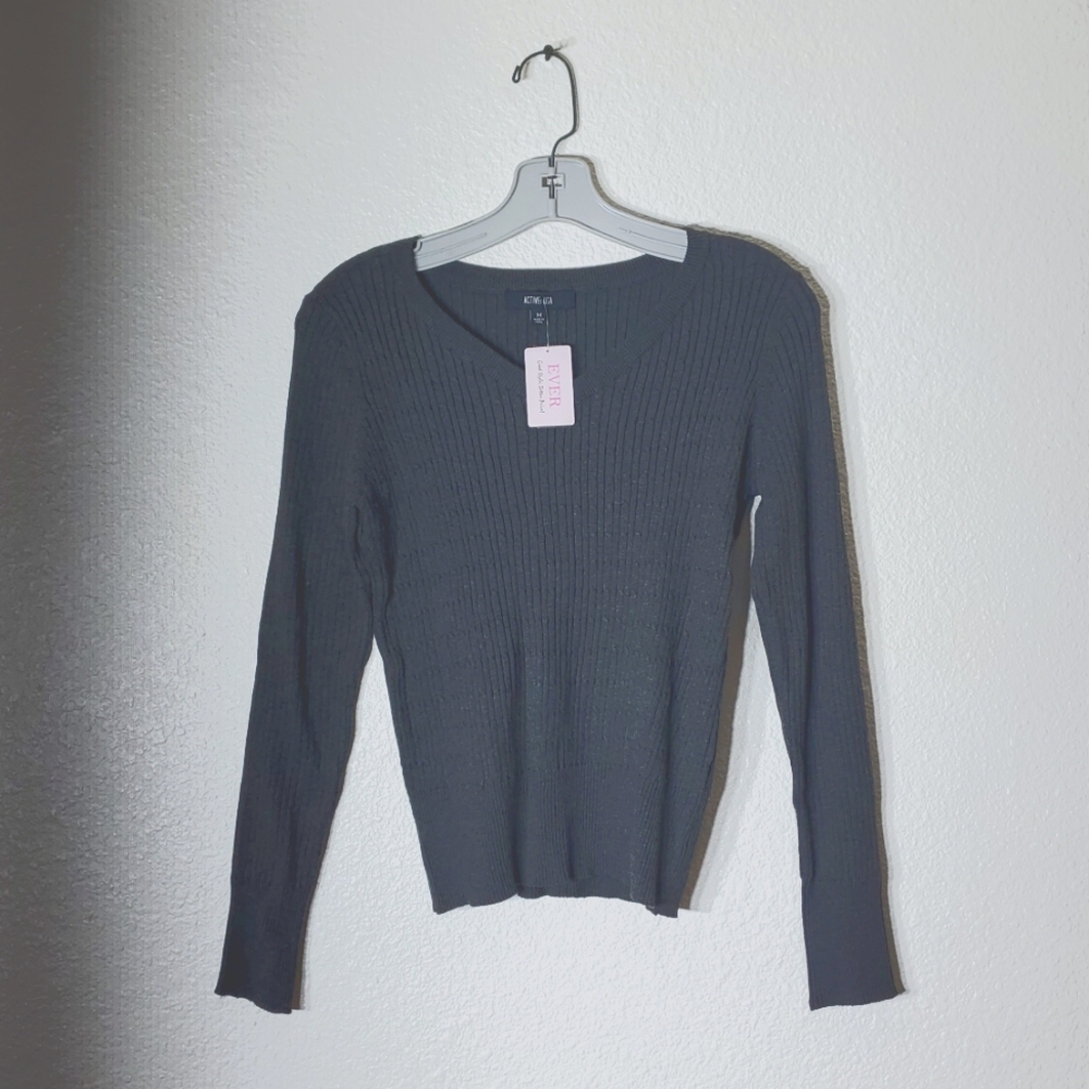 Active USA Ladies Medium Charcoal Grey Casual Sweater